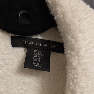 Tahari Cream Fleece Outerwear